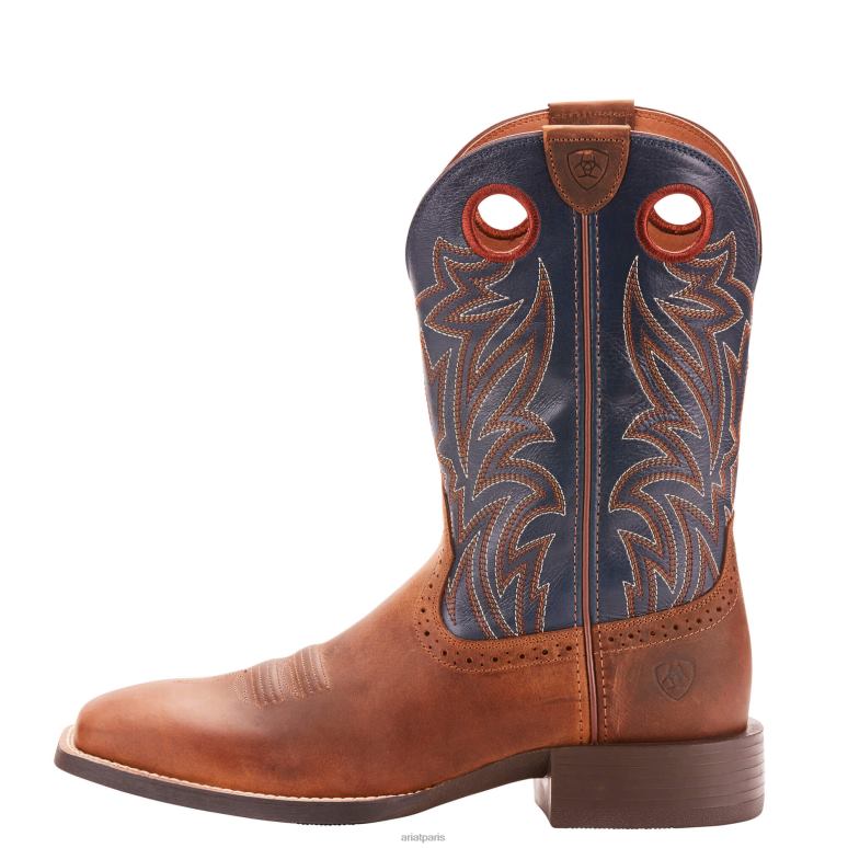 RJ66P181 botte western sport sidebet Ariat chaussure marron vieilli Hommes