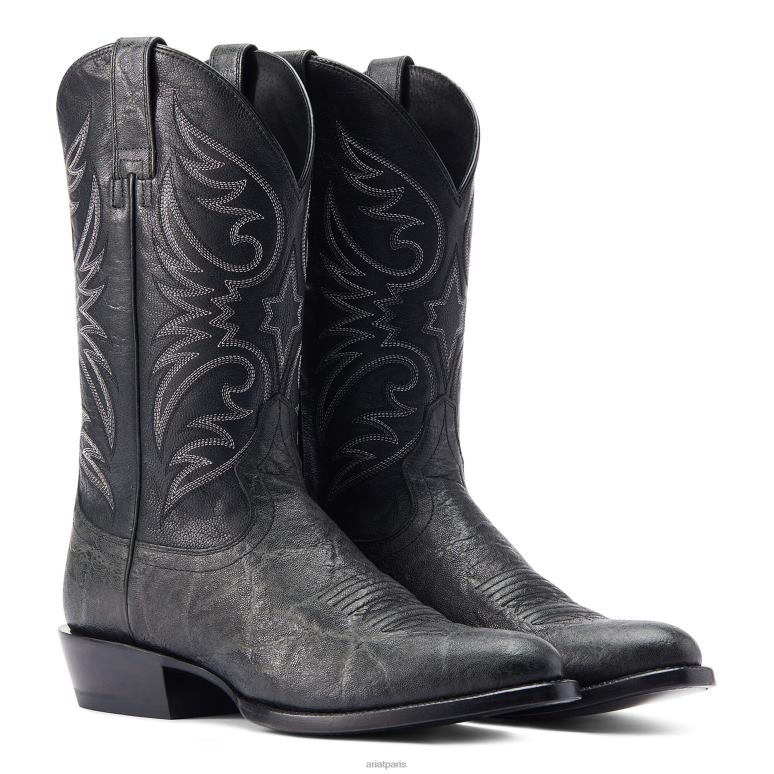 RJ66P186 botte western bankroll Ariat chaussure imprimé éléphant noir Hommes