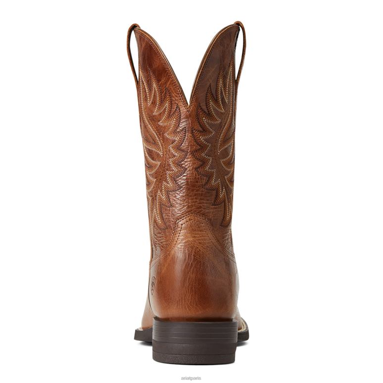 RJ66P188 botte western de marque Ariat chaussure bronzage foncé Hommes