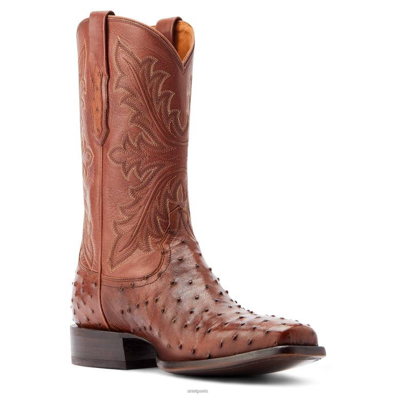 RJ66P189 banc fait stilwell Ariat chaussure autruche pleine plume de bourbon Hommes