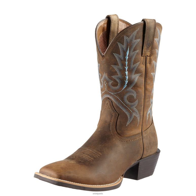 RJ66P191 botte western de pourvoirie de sport Ariat chaussure marron vieilli Hommes