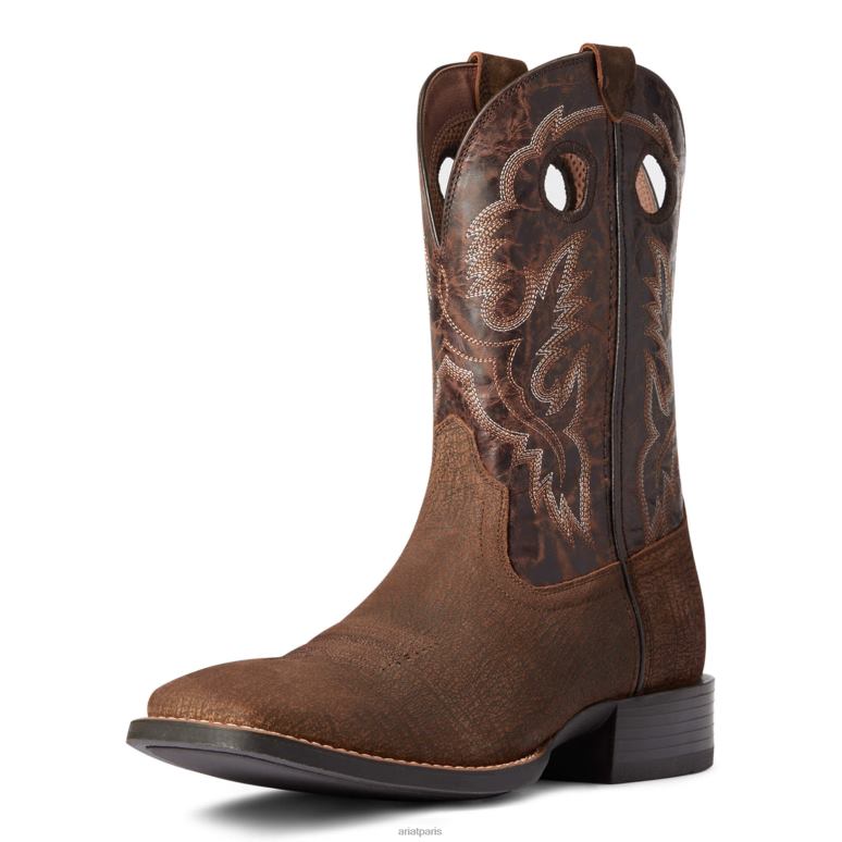 RJ66P192 botte western sport Ariat chaussure gingembre brut Hommes