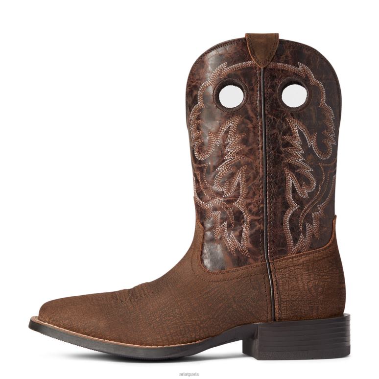 RJ66P192 botte western sport Ariat chaussure gingembre brut Hommes