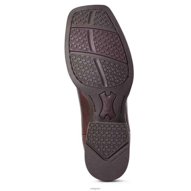 RJ66P193 botte western amos Ariat chaussure brun d'orge Hommes
