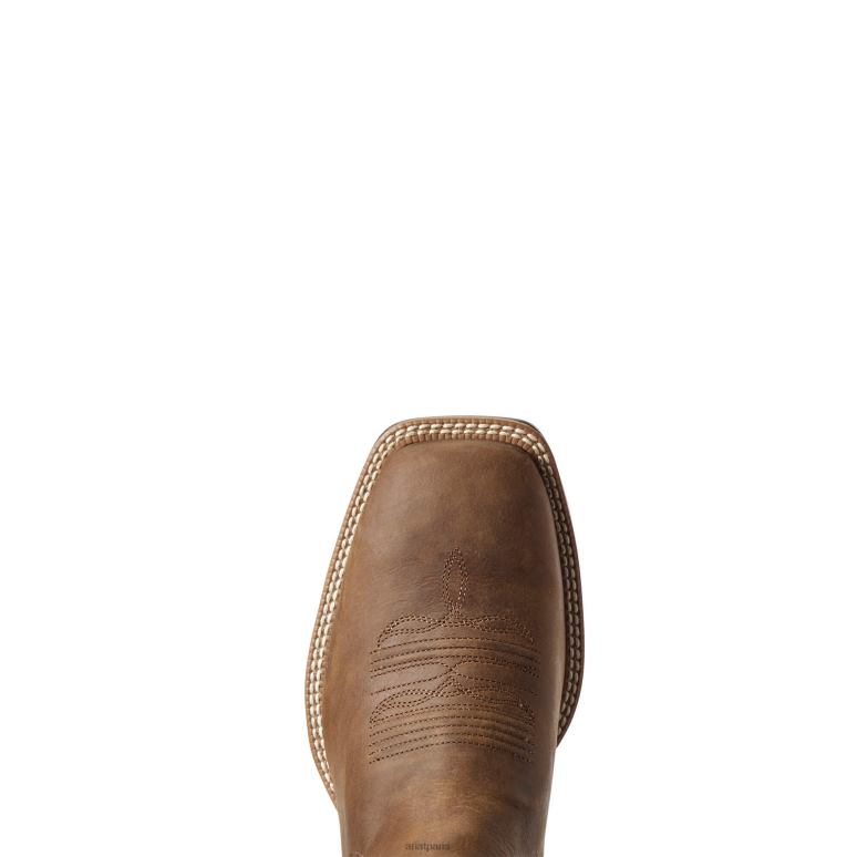 RJ66P1 botte ultra western booker Ariat chaussure bronzage en détresse Hommes
