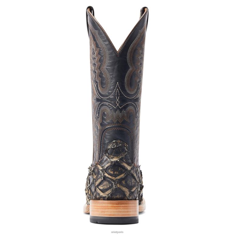 RJ66P204 botte western en eau profonde Ariat chaussure piraruci noir en détresse Hommes