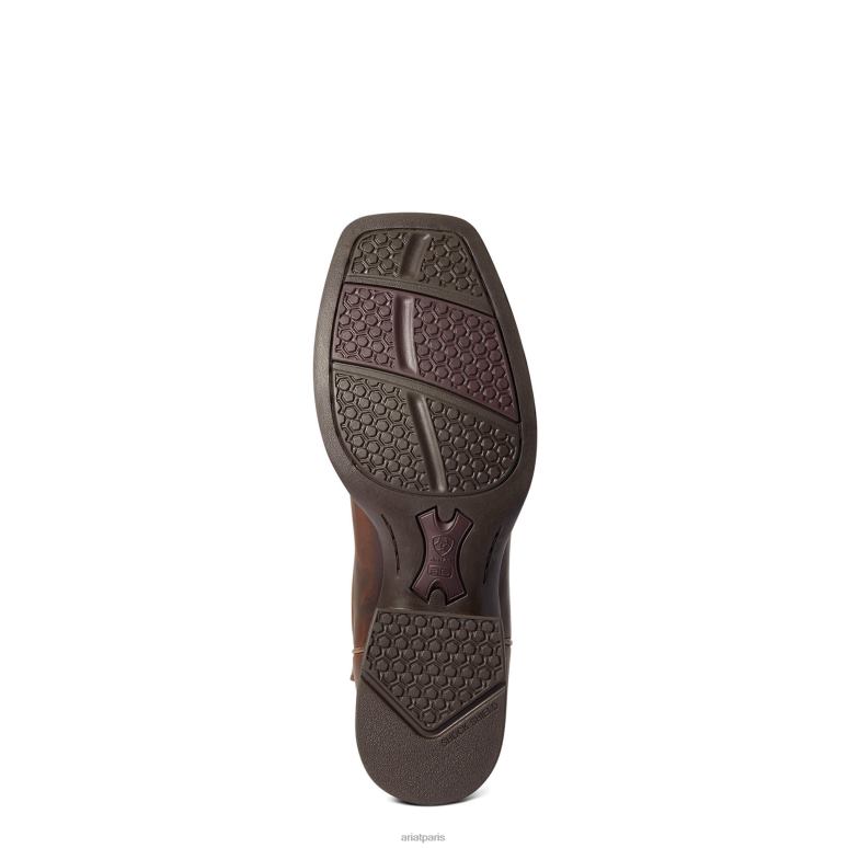 RJ66P206 botte western layton Ariat chaussure châtaignier patiné Hommes