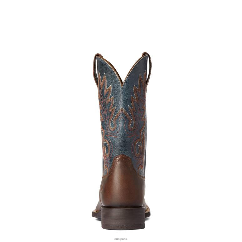 RJ66P206 botte western layton Ariat chaussure châtaignier patiné Hommes