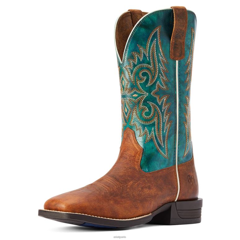 RJ66P210 botte western de thang sauvage Ariat chaussure croustillant brun ardent Hommes