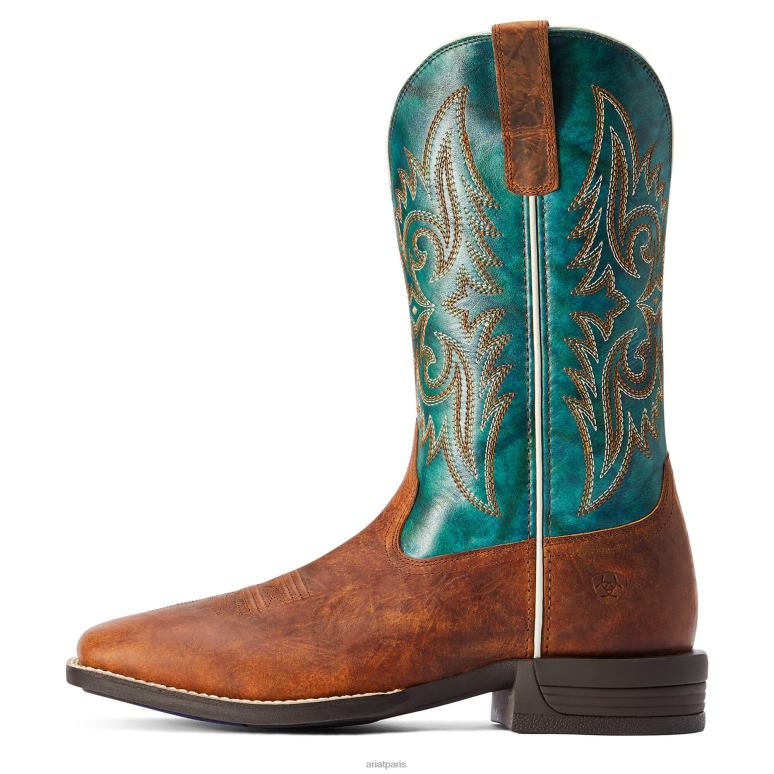 RJ66P210 botte western de thang sauvage Ariat chaussure croustillant brun ardent Hommes