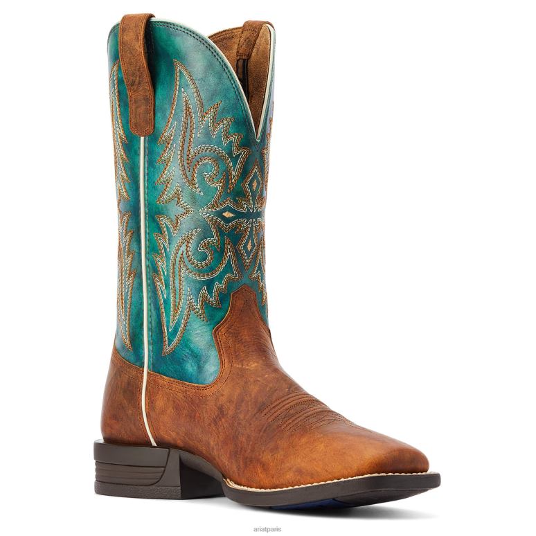 RJ66P210 botte western de thang sauvage Ariat chaussure croustillant brun ardent Hommes