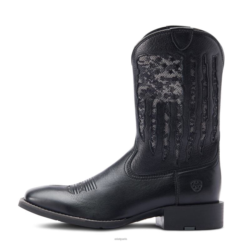 RJ66P22 sport mon pays venttek botte occidentale Ariat chaussure cerf noir Hommes