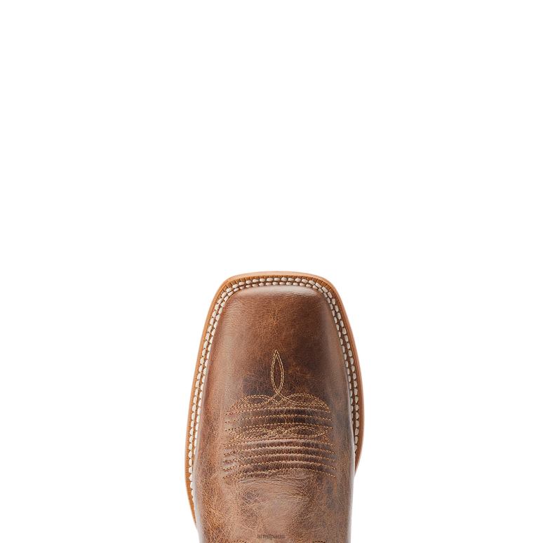 RJ66P23 botte western Wiley Ariat chaussure brun noix de pécan Hommes