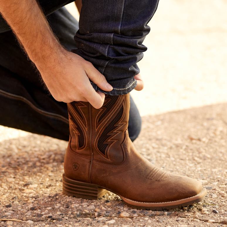 RJ66P24 botte western hybride venttek Ariat chaussure bronzage en détresse Hommes