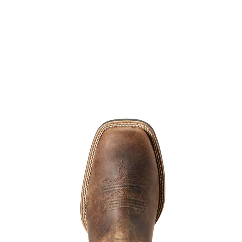 RJ66P32 botte western sport à bout carré large Ariat chaussure marron vieilli Hommes