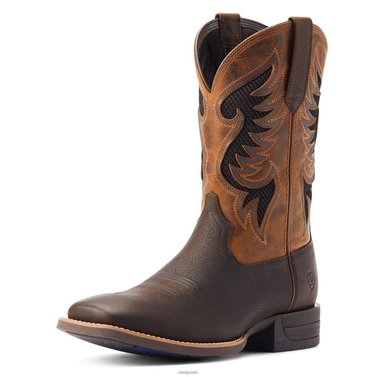 RJ66P33 botte western cowpuncher venttek Ariat chaussure marron foncé Hommes
