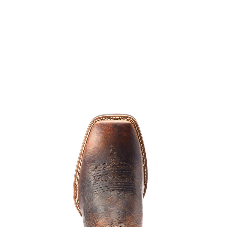 RJ66P37 botte western fronde Ariat chaussure dessus de bar marron Hommes