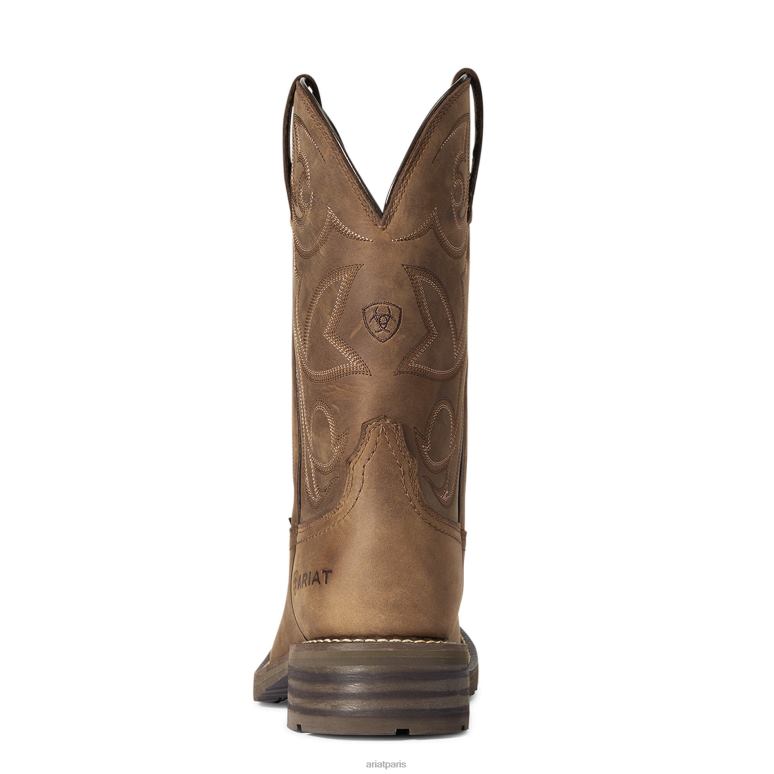 RJ66P38 botte western imperméable hybride patriote Ariat chaussure marron vieilli Hommes