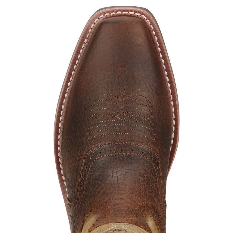 RJ66P42 botte western Heritage Roughstock Ariat chaussure Terre Hommes