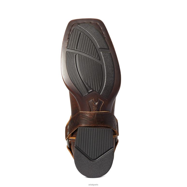 RJ66P48 harnais patriot ultra western Ariat chaussure dessus de bar marron Hommes