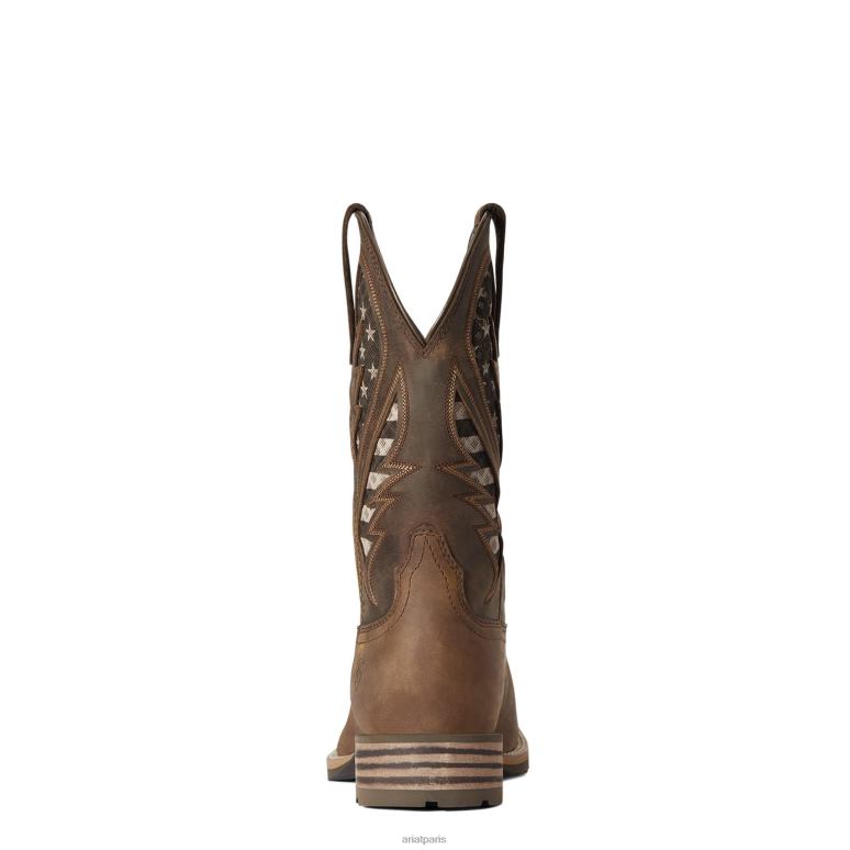RJ66P4 botte western hybride venttek Ariat chaussure marron vieilli Hommes