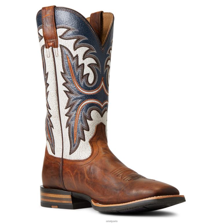 RJ66P50 botte western brushrider Ariat chaussure penny brun Hommes
