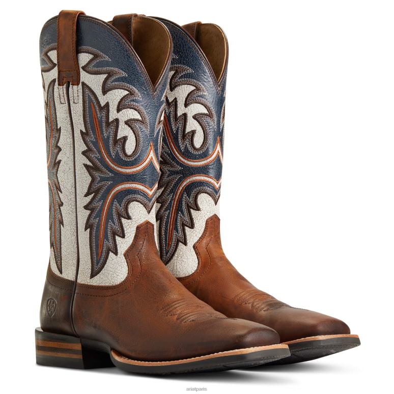 RJ66P50 botte western brushrider Ariat chaussure penny brun Hommes