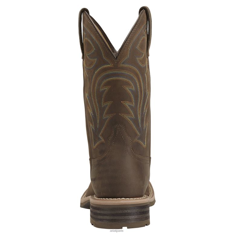 RJ66P51 botte western imperméable hybride rancher Ariat chaussure brun huileux vieilli Hommes