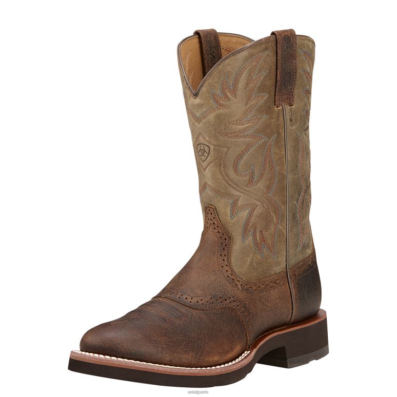 RJ66P57 botte western en crêpe Heritage Ariat chaussure Terre Hommes