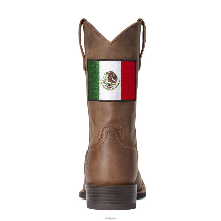 RJ66P69 botte western sport orgullo mexicano ii Ariat chaussure marron vieilli Hommes
