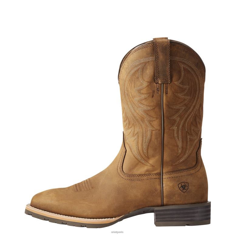 RJ66P6 botte western hybride de rancher Ariat chaussure marron vieilli Hommes