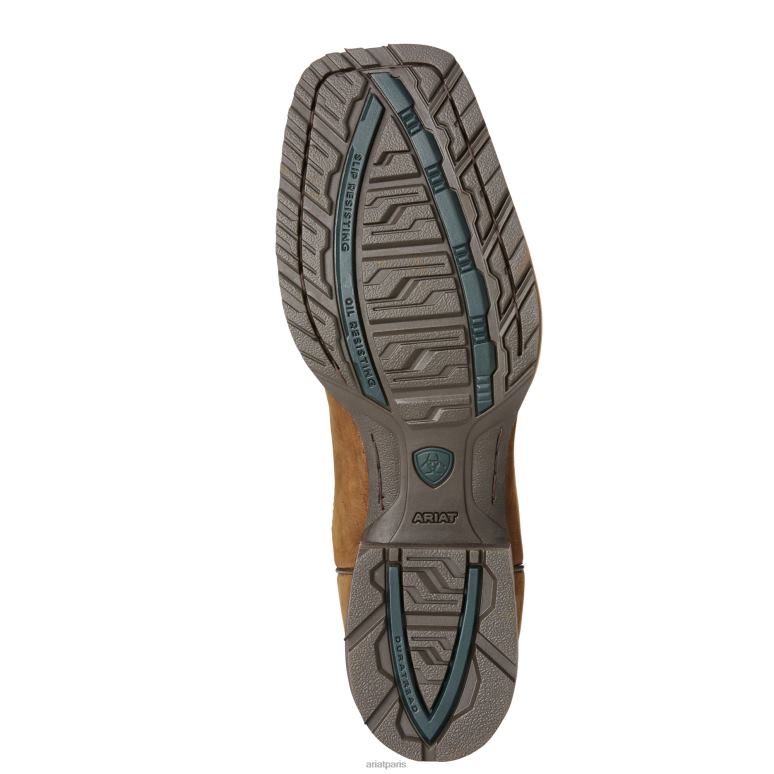 RJ66P6 botte western hybride de rancher Ariat chaussure marron vieilli Hommes