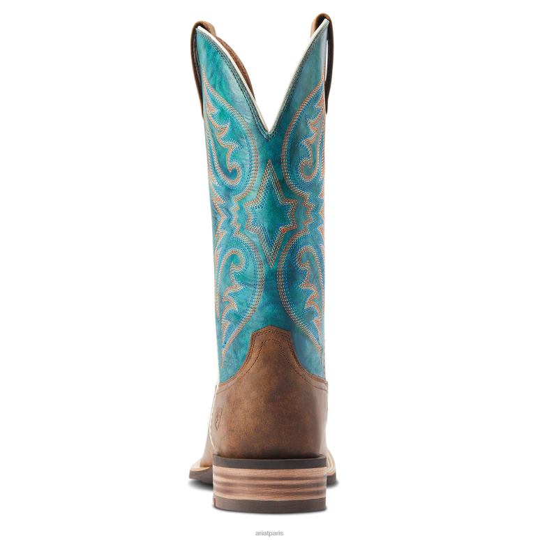 RJ66P77 botte western ricochet Ariat chaussure bronzage vieilli Hommes