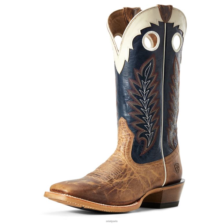 RJ66P7 vraie botte western Ariat chaussure blé saupoudré Hommes