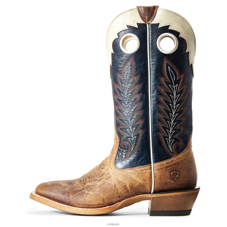 RJ66P7 vraie botte western Ariat chaussure blé saupoudré Hommes