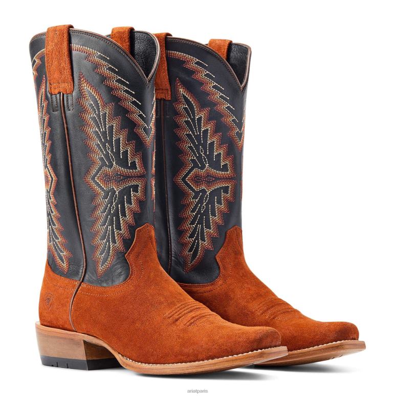 RJ66P82 botte western futurity showman Ariat chaussure ébauche en cuivre foncé Hommes