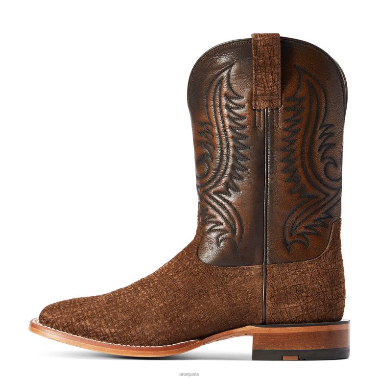 RJ66P95 botte western circuit paxton Ariat chaussure imprimé hippopotame beige antique Hommes