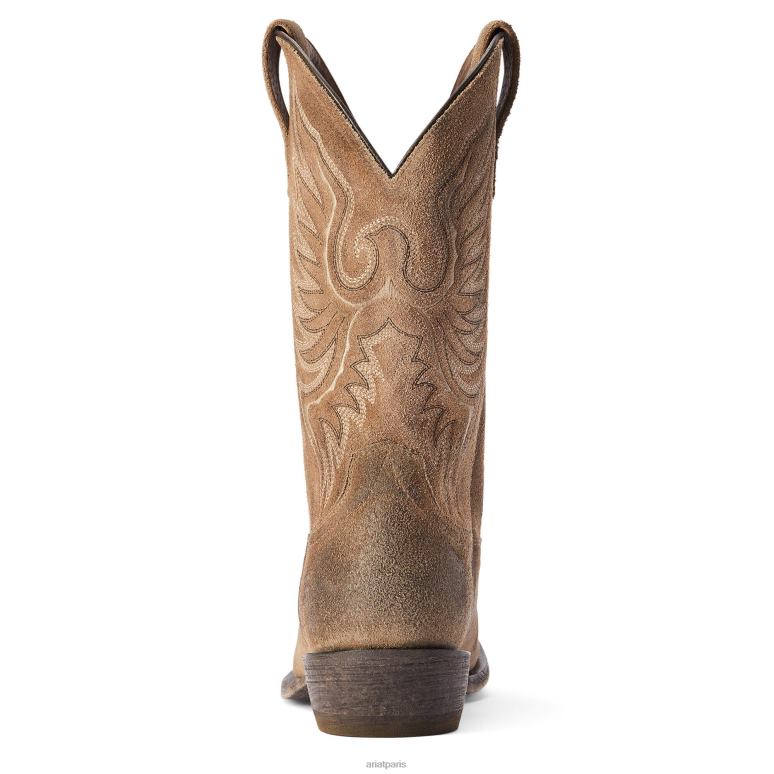 RJ66P97 botte western circuit high stepper Ariat chaussure daim gris brûlé Hommes