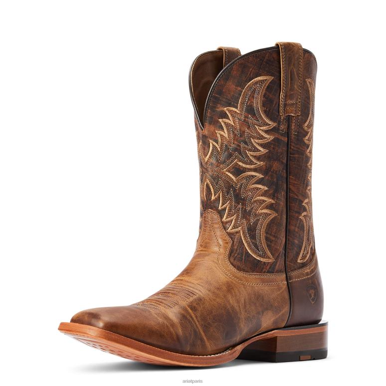 RJ66P9 botte western point ryder Ariat chaussure bronzage sec Hommes