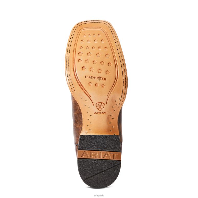 RJ66P9 botte western point ryder Ariat chaussure bronzage sec Hommes
