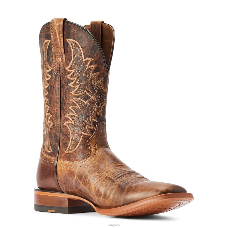 RJ66P9 botte western point ryder Ariat chaussure bronzage sec Hommes