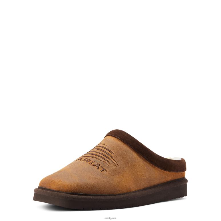 RJ66P461 pantoufle patriote à bout carré Ariat chaussure daim poussiéreux Hommes