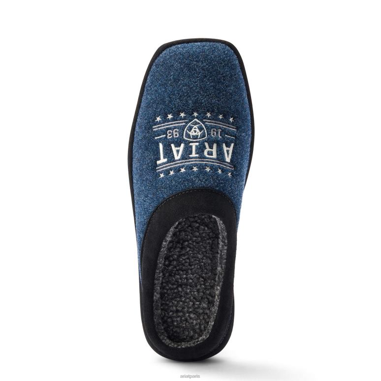 RJ66P466 babouche 93 liberty bout carré Ariat chaussure marine Hommes