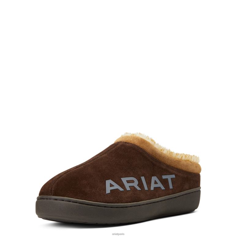 RJ66P469 sabot à capuche à logo Ariat chaussure chocolat Hommes