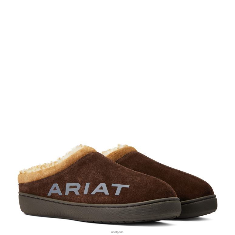RJ66P469 sabot à capuche à logo Ariat chaussure chocolat Hommes