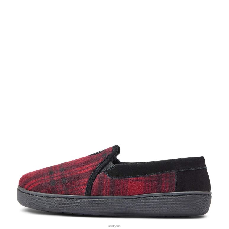 RJ66P473 pantoufle lincoln Ariat chaussure plaid rouge Hommes