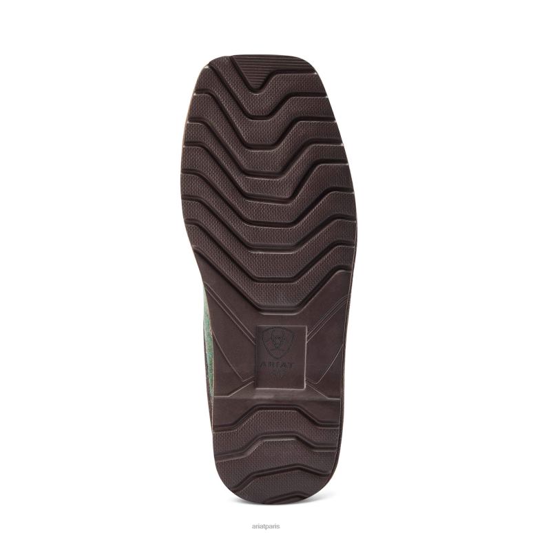 RJ66P474 babouche 93 liberty bout carré Ariat chaussure forêt verte Hommes