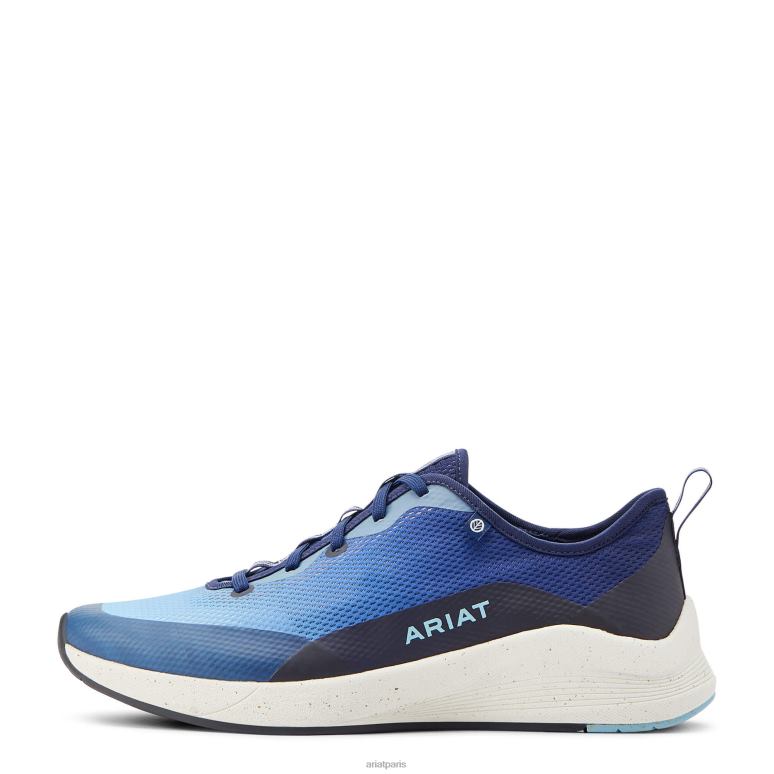 RJ66P374 coureur de quart Ariat chaussure vagues bleues Hommes