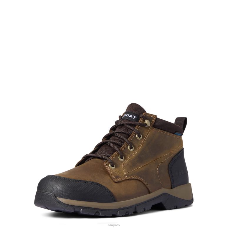 RJ66P409 terres agricoles imperméables Ariat chaussure fil marron Hommes