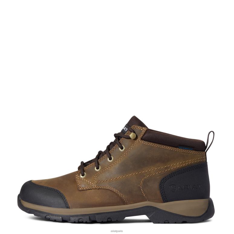 RJ66P409 terres agricoles imperméables Ariat chaussure fil marron Hommes